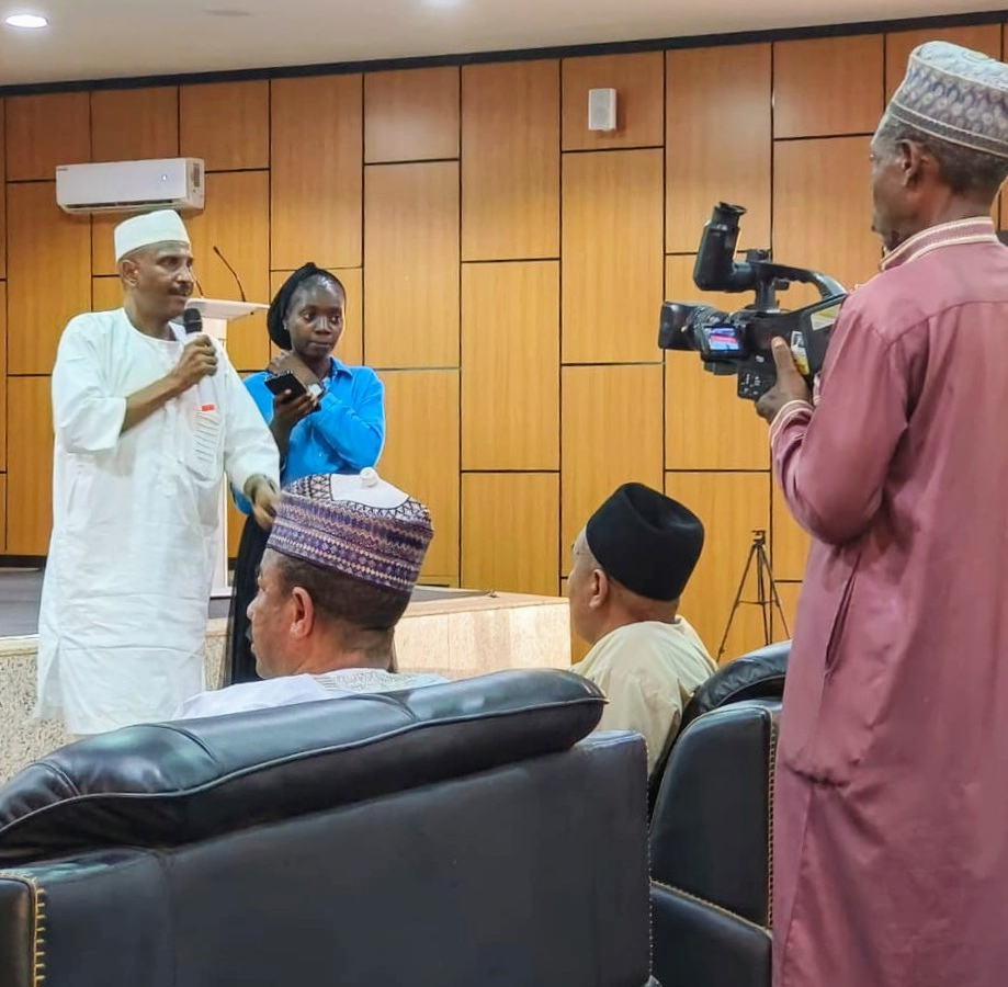 Professor Kabir presenting on Entrepreneurial University with camera crew